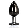 Ouch! Bijou anal Round Gem S 6 x 2.6cm Noir-transparent